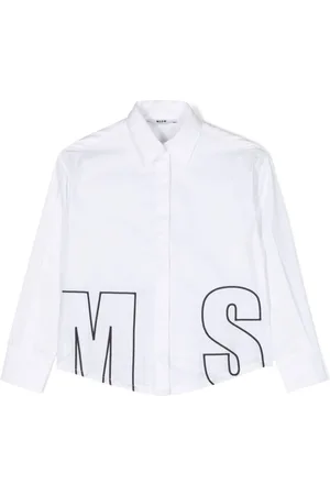 Msgm Camisa con logo bordado