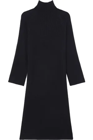 A.P.C. Vestido de canalé con cuello alto