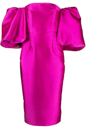Solace Vestido midi Arla con hombros descubiertos