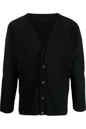 Issey Miyake Blazer de canalé con botones