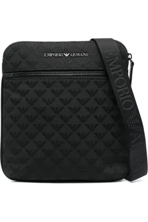 Emporio Armani Bolso messenger con logo en jacquard