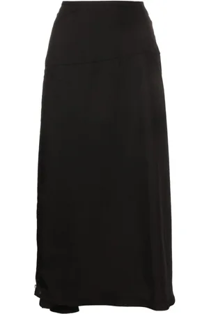 Jil Sander Falda midi con cremallera descentrada
