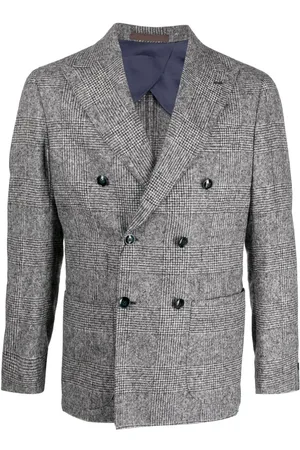BARBA Blazer con motivo pied de poule