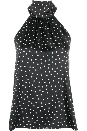 Pinko Top plisado con cuello halter