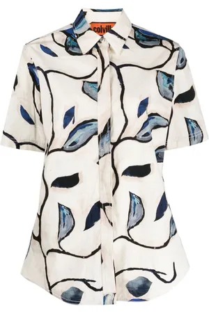 Colville Camisa Library con hojas estampadas