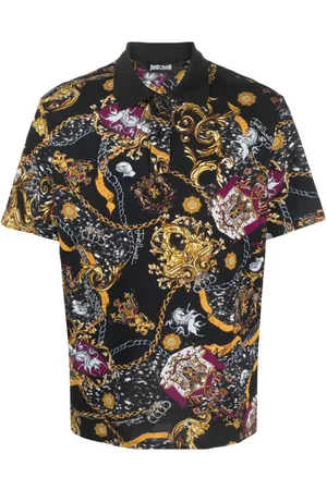 Roberto Cavalli Polo con estampado barroco