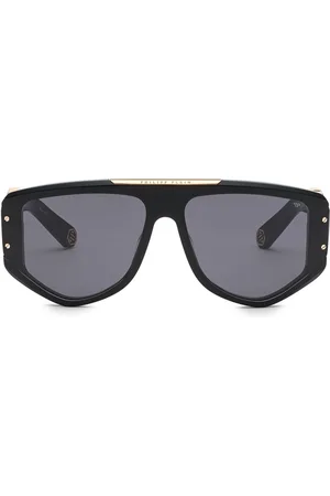 Philipp Plein Gafas de sol Rectangular con placa del logo