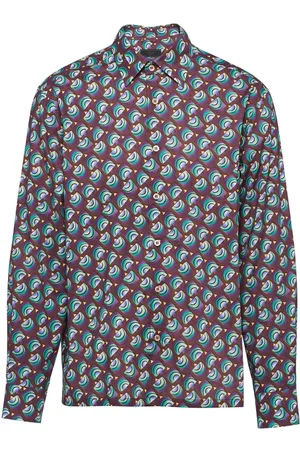 Prada Camisa con estampado geométrico