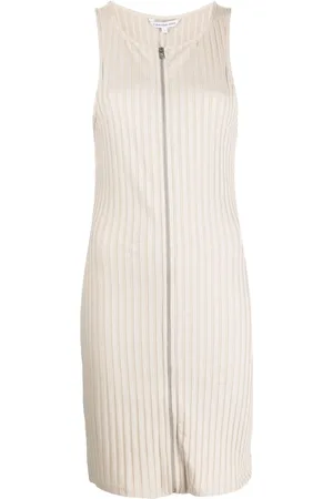 Calvin Klein Vestido de canalé con cremallera