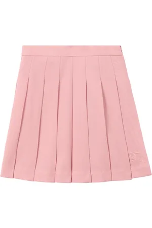 Burberry Falda plisada con logo EKD bordado