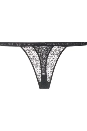 Stella McCartney Tanga con logo estampado