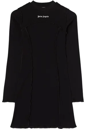 Palm Angels Vestido corto con logo bordado