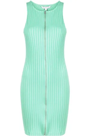Calvin Klein Vestido de canalé con cremallera