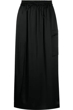 Y-3 Falda vaquera larga con abertura lateral