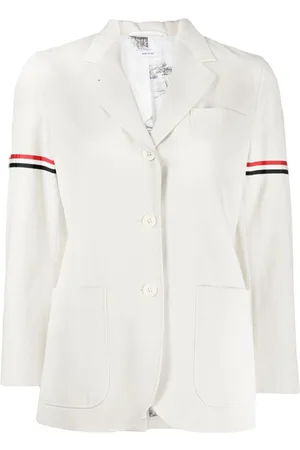 Thom Browne Blazer con ribete de rayas RWB