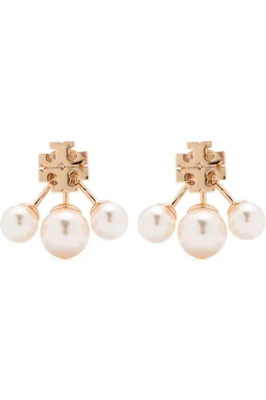 Tory Burch Pendientes Kira con perla