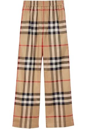 Burberry Pantalones acampanados a cuadros