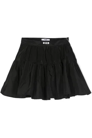 Msgm Falda acampanada con logo en la cinturilla