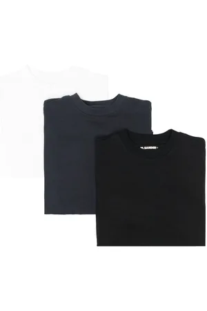 Jil Sander Pack de tres camisetas con parche del logo