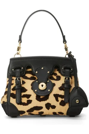 Ralph Lauren Bolso satchel Ricky con estampado de leopardo
