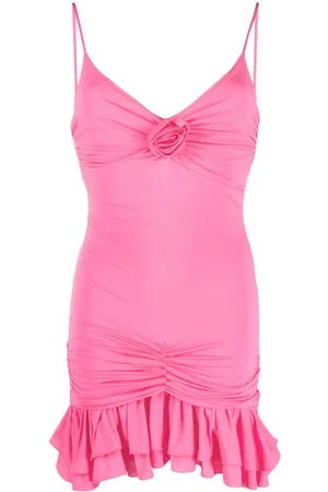 BLUMARINE Vestido corto con apliques florales