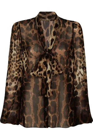 Dolce & Gabbana Blusa con estampado de leopardo