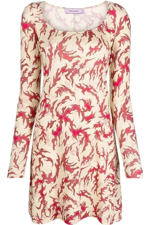 MACCAPANI Vestido corto con estampado gráfico