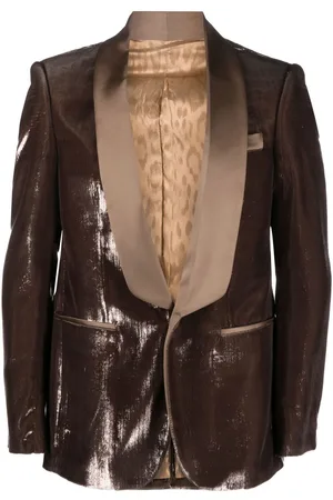 Roberto Cavalli Blazer metalizado con botones
