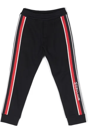 Moncler Pantalones de chándal con franjas del logo