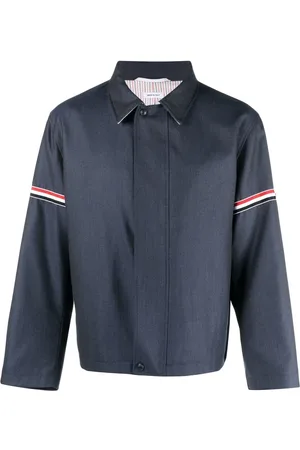 Thom Browne Sobrecamisa con detalle característico de rayas