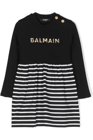 Balmain Vestido con letras del logo