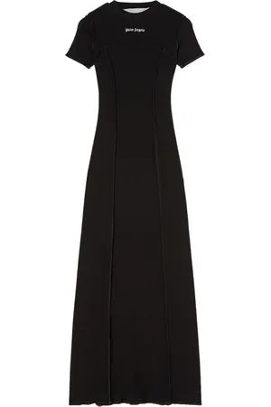 Palm Angels Vestido largo con logo bordado