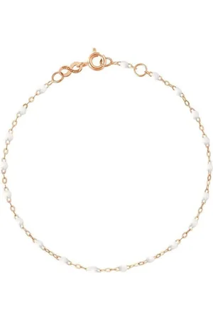 GIGI CLOZEAU Pulsera en oro rosa de 18kt con cuentas blancas