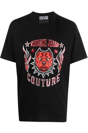 VERSACE Camiseta con logo y lentejuelas