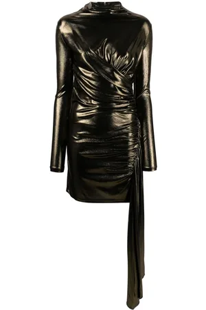 BLUMARINE Vestido drapeado de manga larga