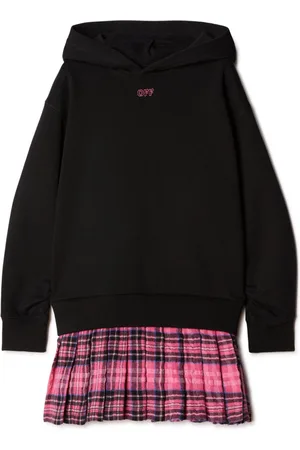 OFF-WHITE Vestido Off Stamp a cuadros con capucha