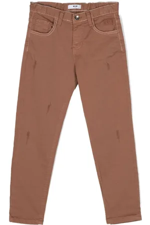 Msgm Pantalones con efecto envejecido