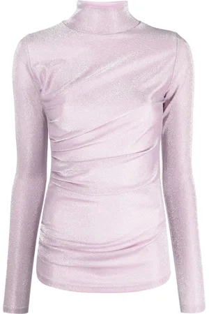 Msgm Camiseta fruncida con purpurina