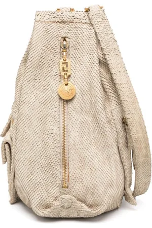 VERSACE Mochila con efecto de piel de pitón