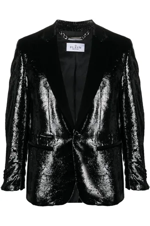 Philipp Plein Blazer con efecto metalizado y botones