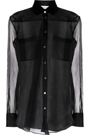 BLANCA Camisa Capparis traslúcida