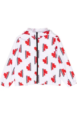 Dsquared2 Chaqueta con capucha y estampado de hoja de arce