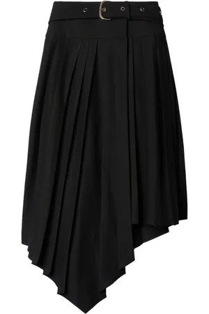 OFF-WHITE Falda asimétrica con diseño plisado