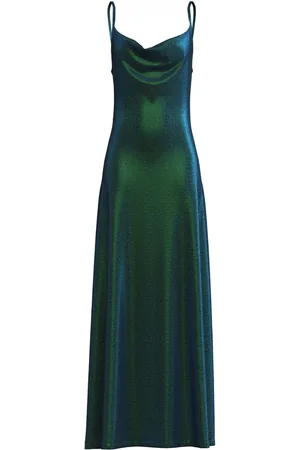 MACCAPANI Vestido largo con detalle de lurex