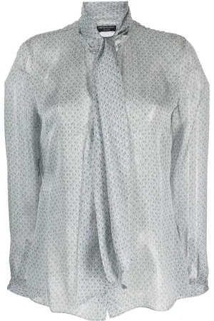 Emporio Armani Blusa con motivo geométrico