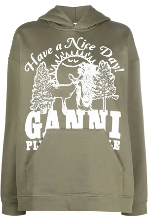 Ganni Sudadera con capucha y logo