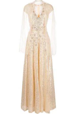 Saiid Kobeisy Mono con lentejuelas y detalle floral