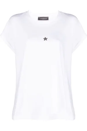 LORENA ANTONIAZZI Camiseta con apliques de cristal