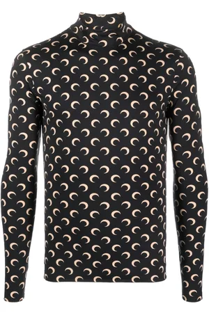 Marine Serre Top Crescent Moon con cuello alto