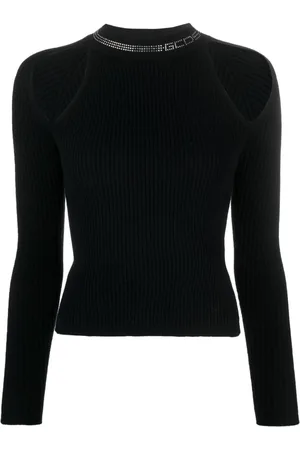 GCDS Top de punto Bling con detalles de strass